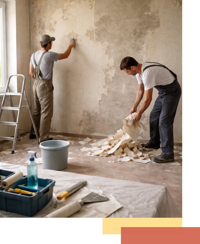 Снятие старых обоев в Ногинске быстро и качественно