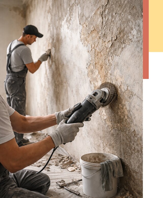 Снятие и удаление краски со стен в Ногинске от 2128 руб. — ОТДЕЛОЧНИК-Нгн