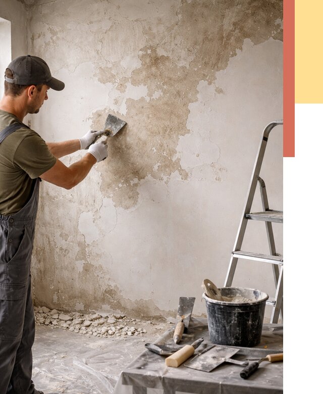 Снятие старой шпаклевки в Ногинске от 1874 руб. — быстро и недорого | ОТДЕЛОЧНИК-Нгн