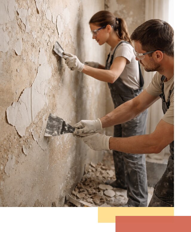 Снятие старой шпаклевки и подготовка поверхностей в Ногинске