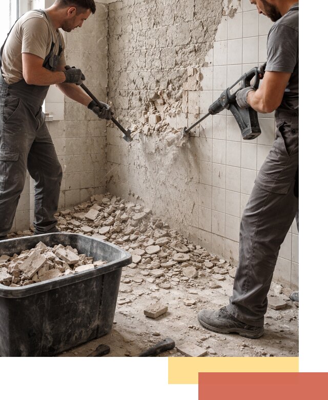 Демонтаж плитки со стен в Ногинске быстро и аккуратно