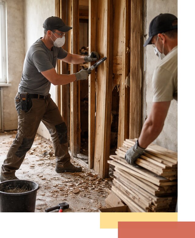 Демонтаж деревянных перегородок в Ногинске быстро и аккуратно