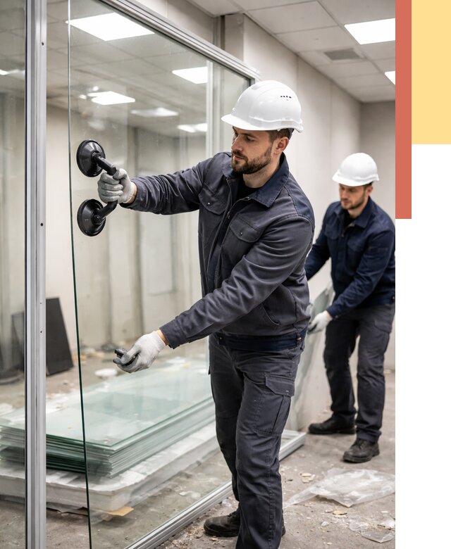 Демонтаж стеклянных перегородок в Ногинске от 3242 руб. — быстро и недорого | ОТДЕЛОЧНИК-Нгн