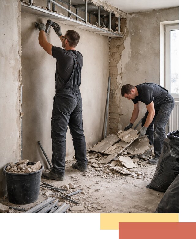 Демонтаж короба из гипсокартона в Ногинске быстро и аккуратно