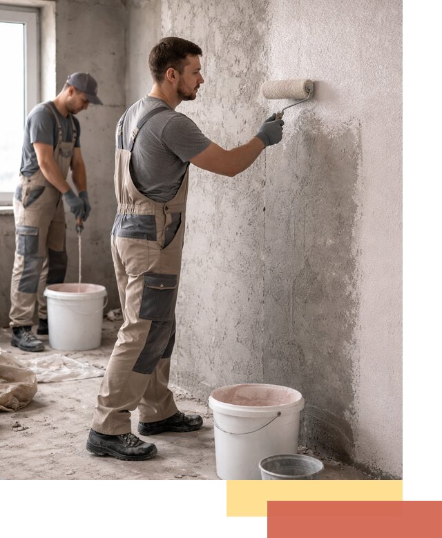 Нанесение бетоноконтакта на стены в Ногинске для последующей отделки