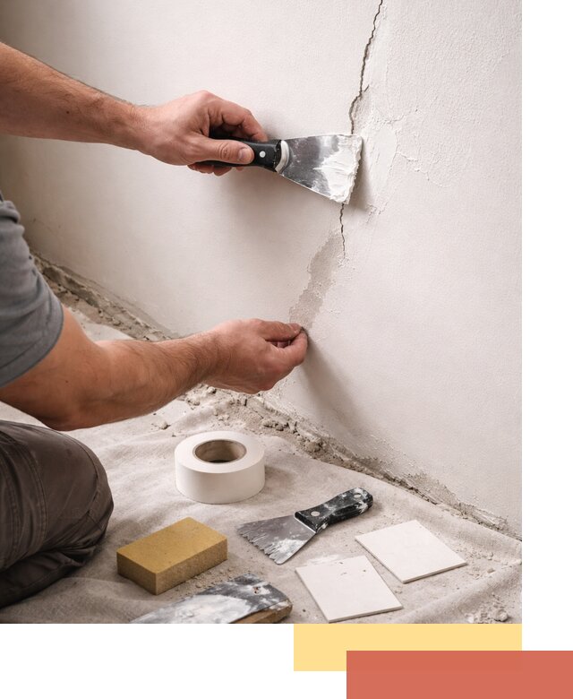 Заделка трещин и сколов в стенах и потолках в Ногинске