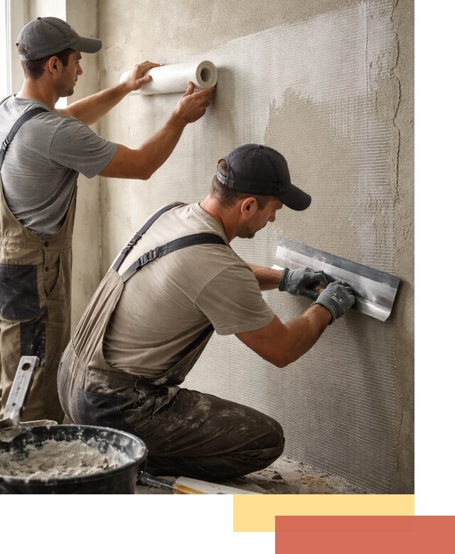 Армирование стен стеклосеткой в Ногинске для прочной отделки