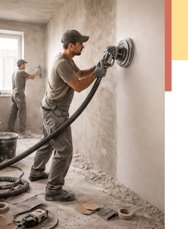 Шлифовка стен в Ногинске от 1216 руб/м2 — быстро и недорого | ОТДЕЛОЧНИК-Нгн