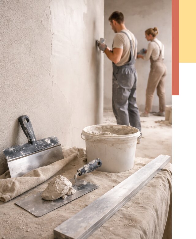 Штукатурка стен гипсовая в Ногинске от 4559 руб/м2 — быстро и недорого | ОТДЕЛОЧНИК-Нгн