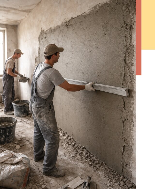 Цементная штукатурка стен в Ногинске от 4559 руб/м2 — быстро и недорого | ОТДЕЛОЧНИК-Нгн