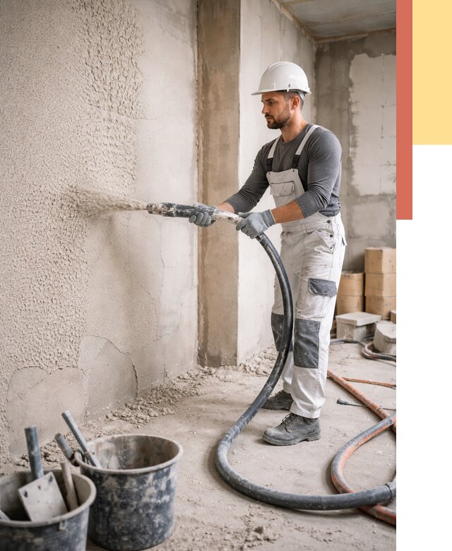 Машинная штукатурка стен в Ногинске под ключ от 6585 руб./м2 | ОТДЕЛОЧНИК-Нгн