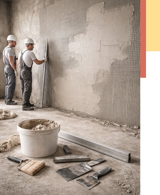 Штукатурка стен по сетке в Ногинске от 5572 руб./м2 — быстро и недорого | ОТДЕЛОЧНИК-Нгн