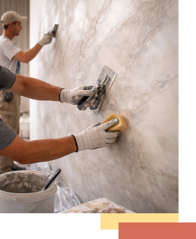 Декоративная штукатурка под мрамор в Ногинске для стен и потолков