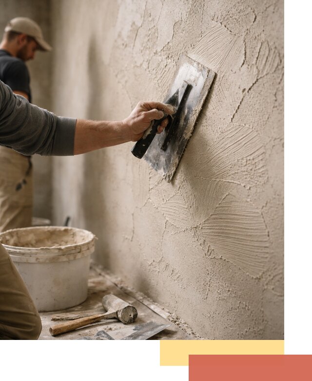 Фактурная штукатурка стен в Ногинске — монтаж, отделка, реставрация