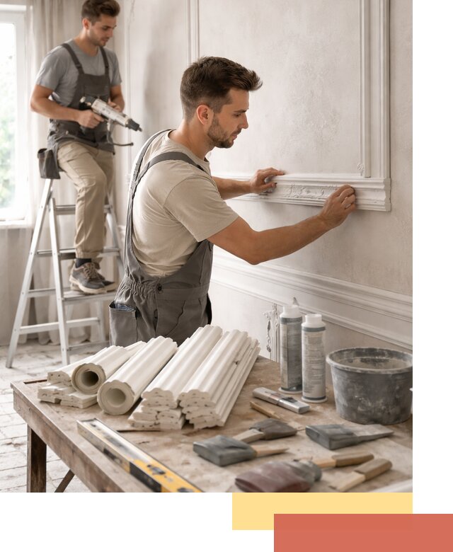 Монтаж лепнины на стены в Ногинске профессионально и качественно