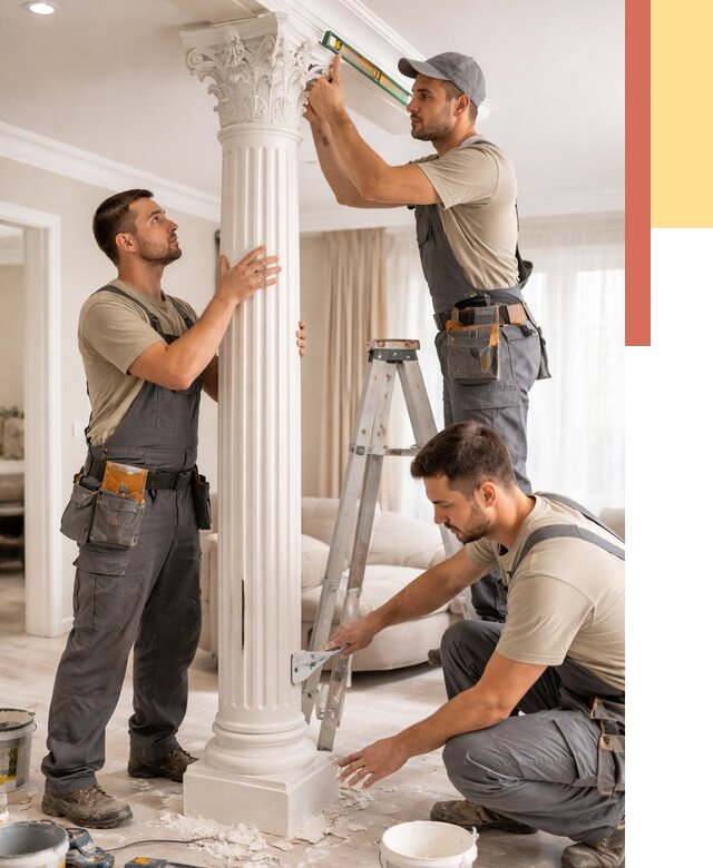 Установка декоративных колонн в Ногинске от 12157 руб. под ключ | ОТДЕЛОЧНИК-Нгн