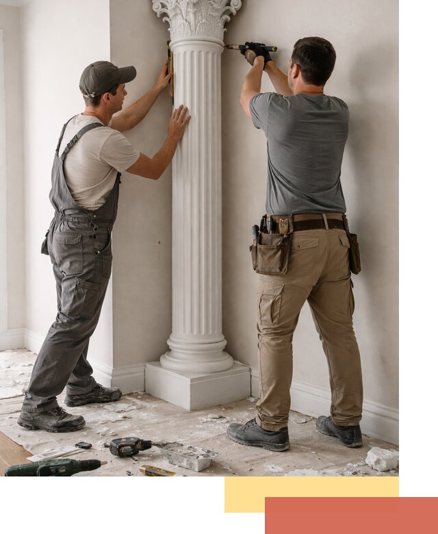 Установка декоративных колонн в Ногинске под ключ