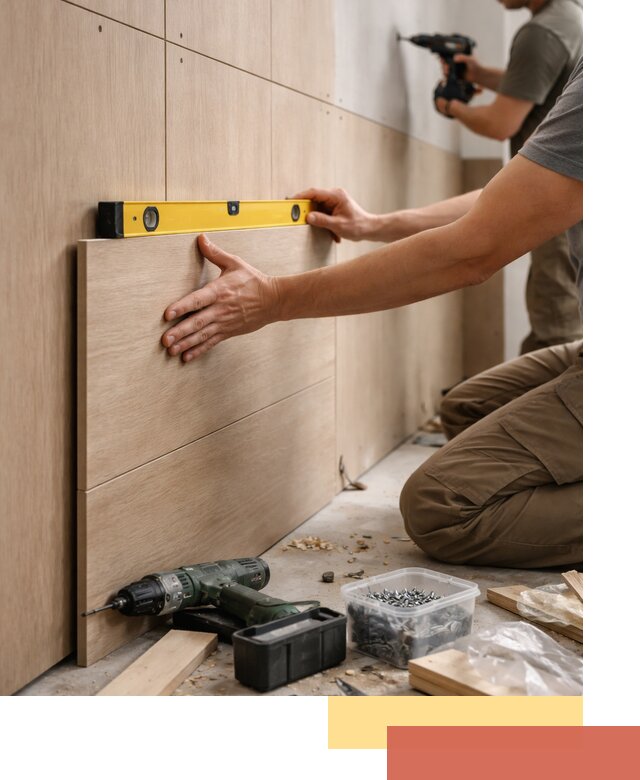 Профессиональный монтаж МДФ панелей на стены в Ногинске