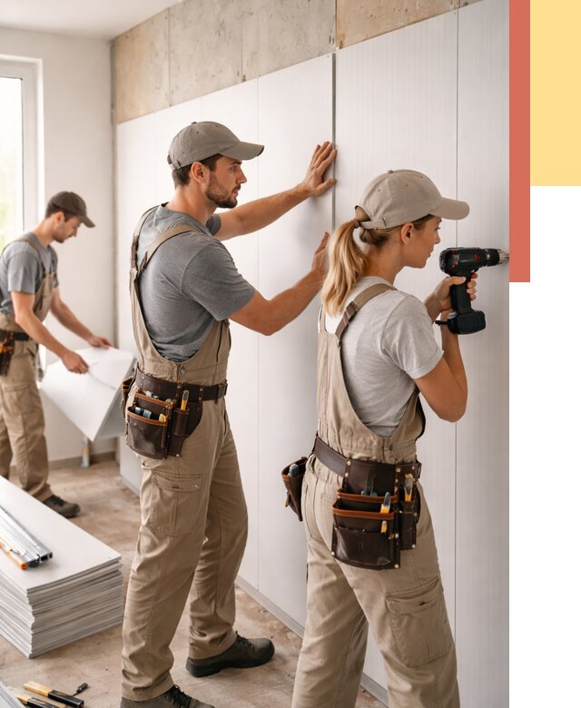 Монтаж ПВХ панелей на стены в Ногинске от 456 руб/м2 — быстро и недорого | ОТДЕЛОЧНИК-Нгн