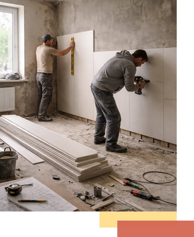 Монтаж ПВХ панелей на стены в Ногинске качественно и быстро