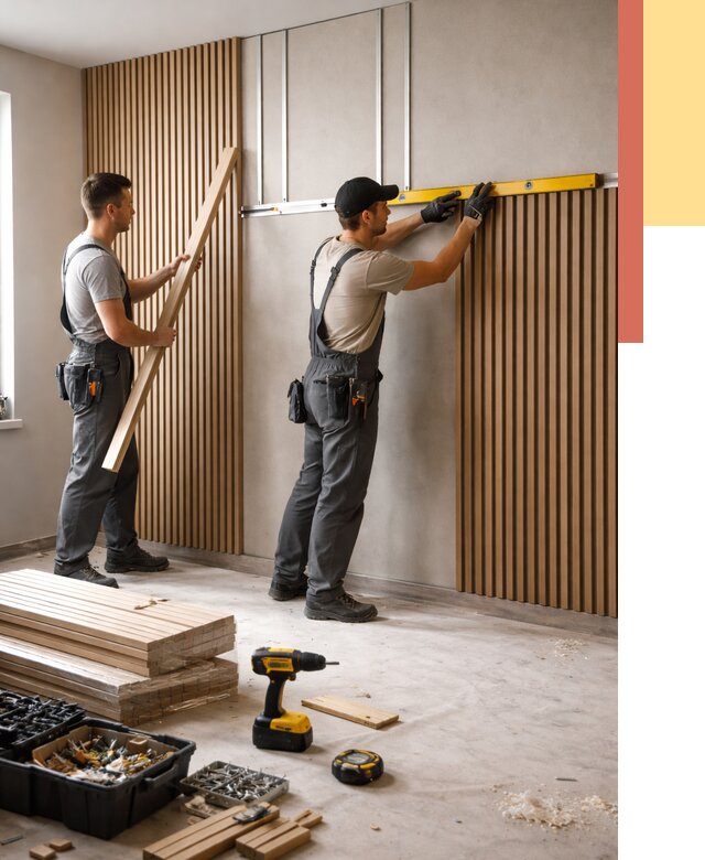 Монтаж реечных панелей на стены в Ногинске от 1216 руб. — быстро и недорого | ОТДЕЛОЧНИК-Нгн