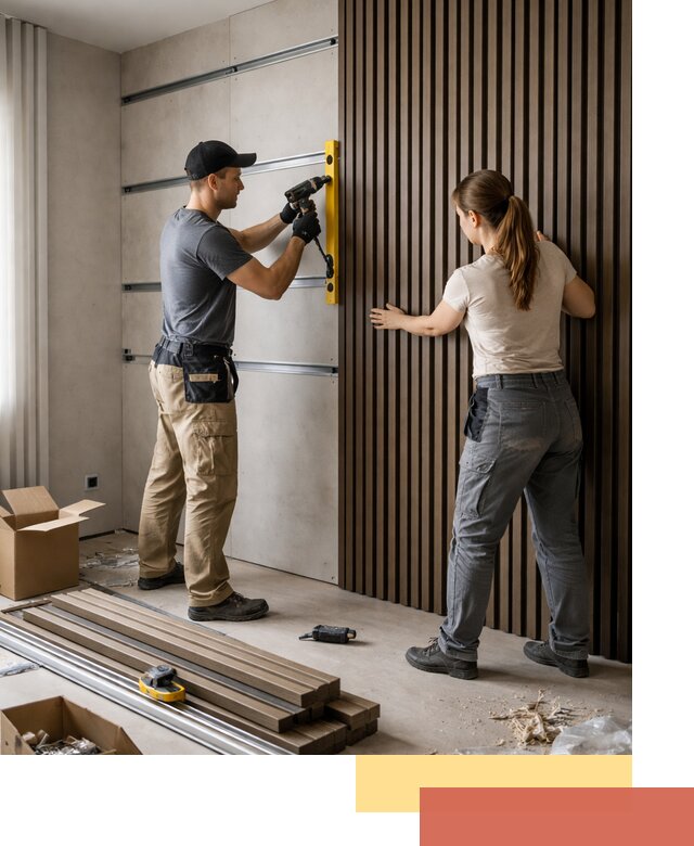 Монтаж реечных панелей на стены в Ногинске