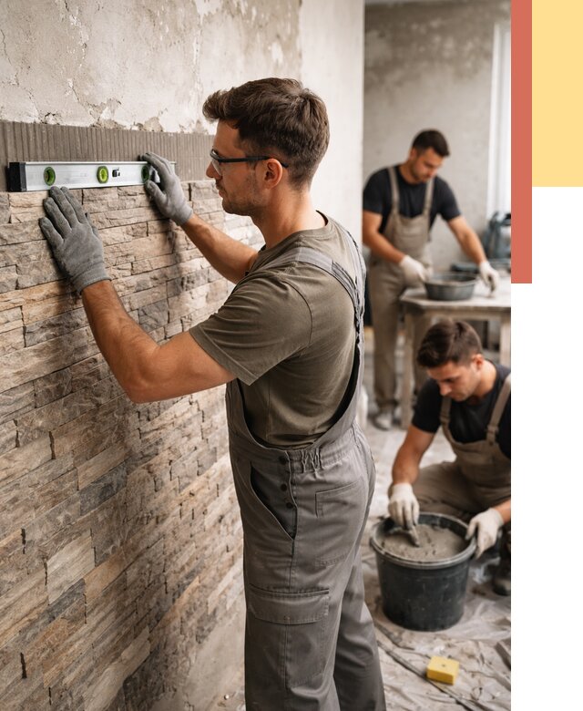 Монтаж искусственного камня в Ногинске от 4559 руб. под ключ | ОТДЕЛОЧНИК-Нгн