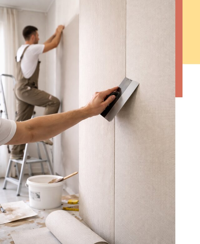 Поклейка текстильных обоев в Ногинске от 4559 руб. под ключ | ОТДЕЛОЧНИК-Нгн