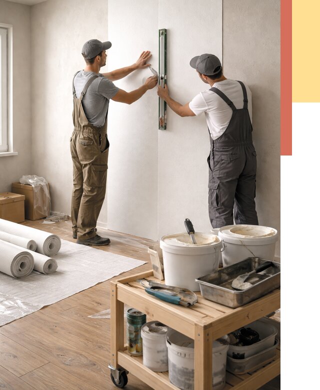 Поклейка стеклообоев в Ногинске от 6585 руб. за м2 — быстро и недорого | ОТДЕЛОЧНИК-Нгн