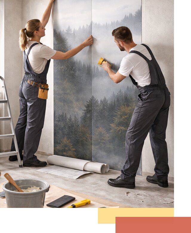 Поклейка фотообоев профессионально в Ногинске под ключ