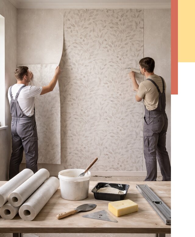 Поклейка обоев с подбором рисунка в Ногинске от 3546 руб. | ОТДЕЛОЧНИК-Нгн - быстро и недорого