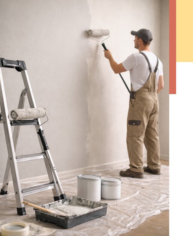 Покраска стен латексной краской в Ногинске от 4559 руб. за м2 | ОТДЕЛОЧНИК-Нгн