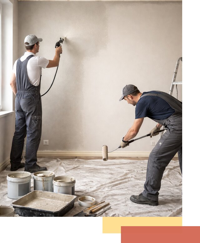 Покраска стен моющейся краской и защита поверхностей в Ногинске