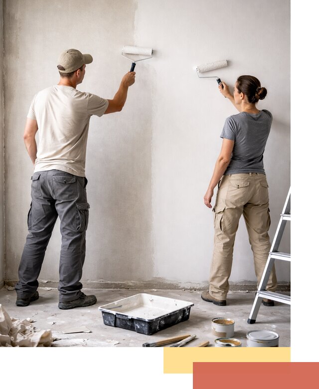 Окраска стен по стеклохолсту в Ногинске качественно и долговечно