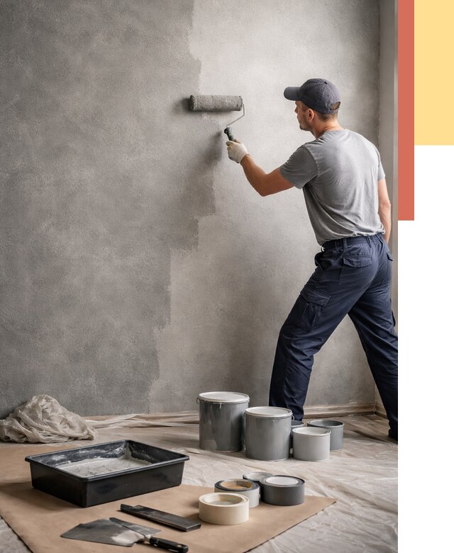 Покраска стен под бетон в Ногинске от 659 руб. за м2 — быстро и недорого | ОТДЕЛОЧНИК-Нгн