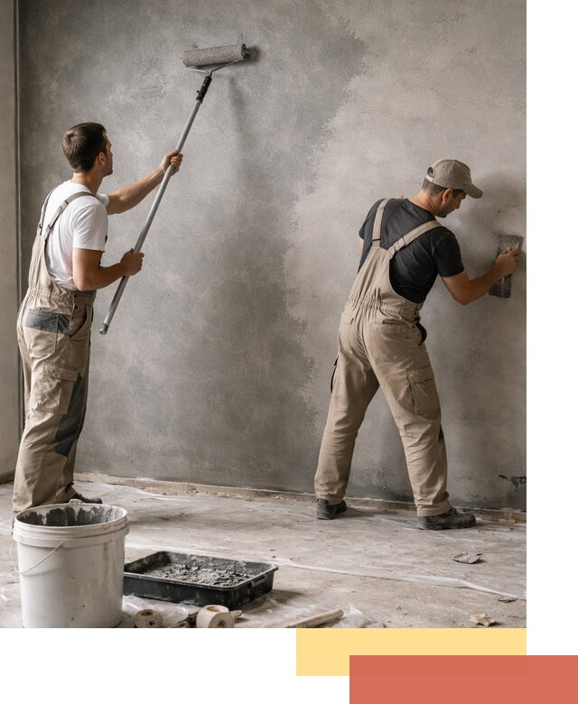 Покраска стен под бетон в Ногинске профессионально и недорого