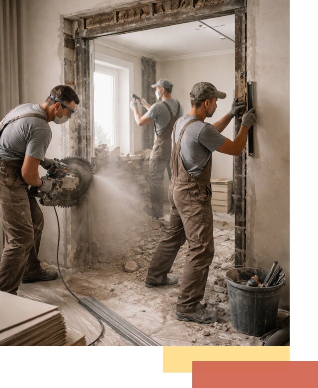 Расширение дверного проема под установку новой двери в Ногинске