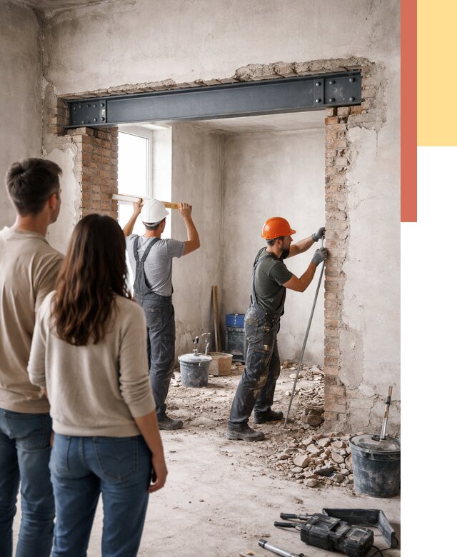 Усиление проема в стене в Ногинске от 9624 руб. — усиление дверного проема металлоконструкцией | ОТДЕЛОЧНИК-Нгн