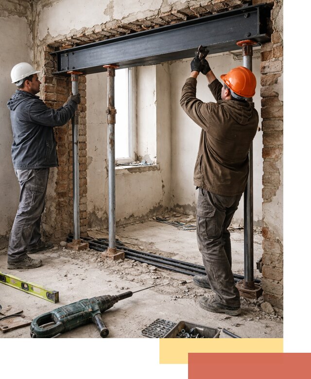 Усиление проема в стене в Ногинске для расширения и безопасности