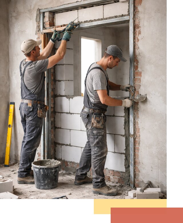 Закладка дверного проема под ключ в Ногинске: демонтаж, монтаж, отделка