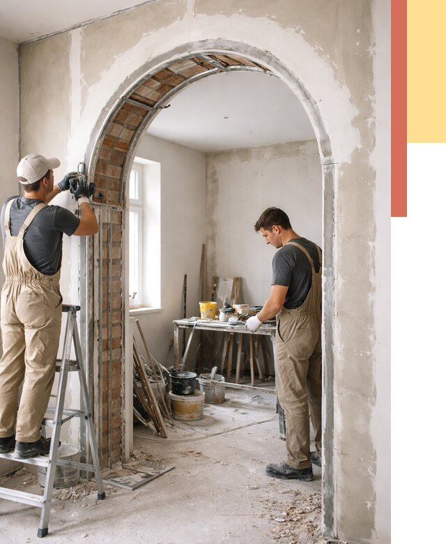 Устройство арочного проема в Ногинске от 9624 руб. под ключ — быстро и недорого | ОТДЕЛОЧНИК-Нгн