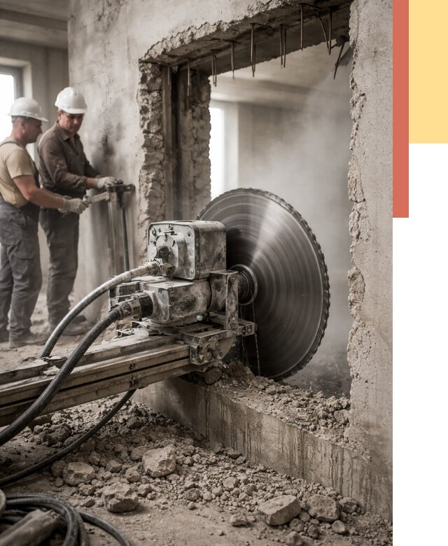 Алмазная резка проемов в Ногинске от 4559 руб. быстро и недорого | ОТДЕЛОЧНИК-Нгн