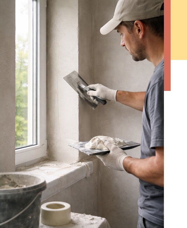 Штукатурка откосов в Ногинске от 4559 руб/м² — услуги и выравнивание под ключ | ОТДЕЛОЧНИК-Нгн