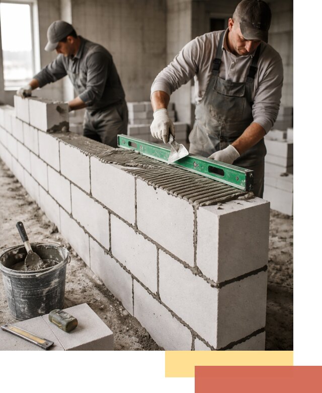 Кладка перегородок из газобетона в Ногинске быстро и качественно