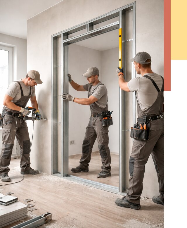 Устройство дверного проема в перегородке в Ногинске от 4559 руб. под ключ | ОТДЕЛОЧНИК-Нгн