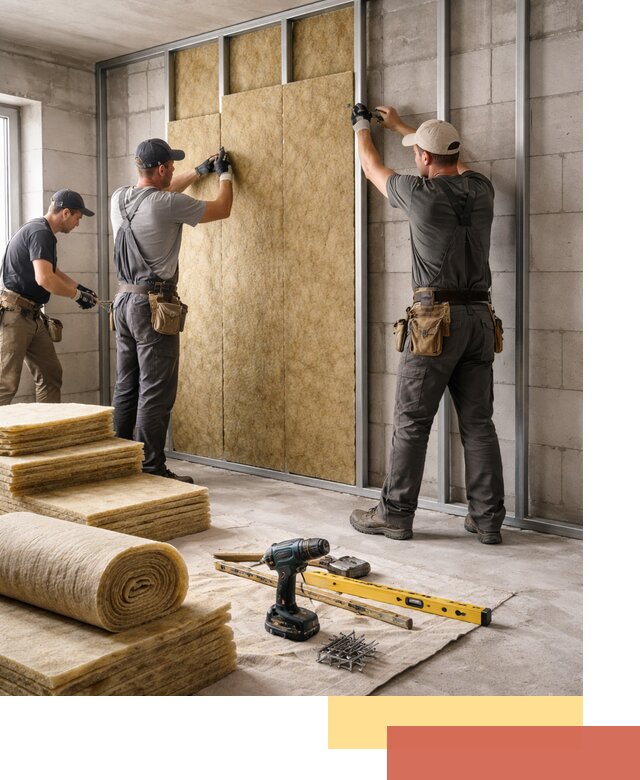 Шумоизоляция перегородок из блоков в Ногинске — монтаж и защита шумоизоляцией