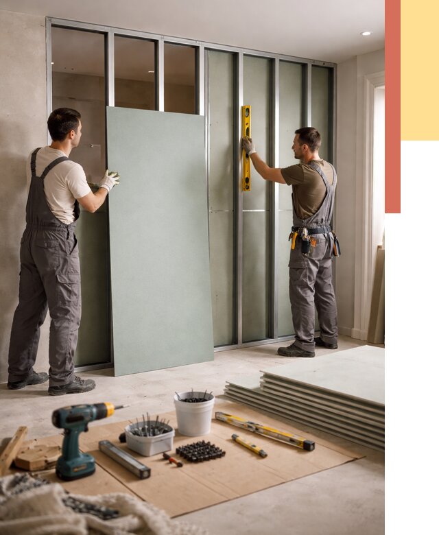 Перегородка из влагостойкого гипсокартона в Ногинске от 4863 руб. — монтаж под ключ | ОТДЕЛОЧНИК-Нгн