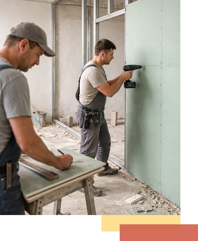 Перегородки из влагостойкого гипсокартона под ключ в Ногинске