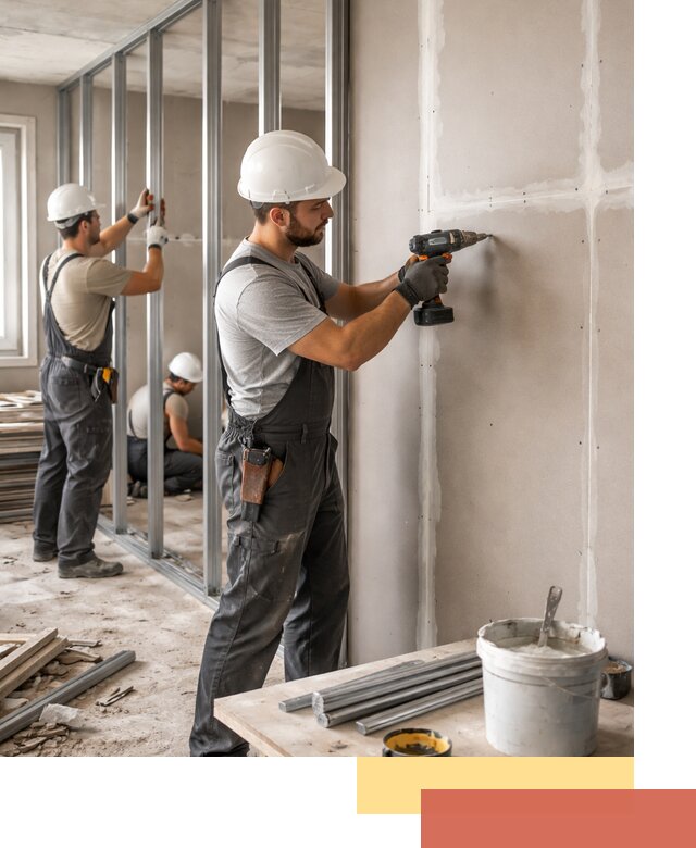 Перегородки из огнестойкого гипсокартона в Ногинске под ключ