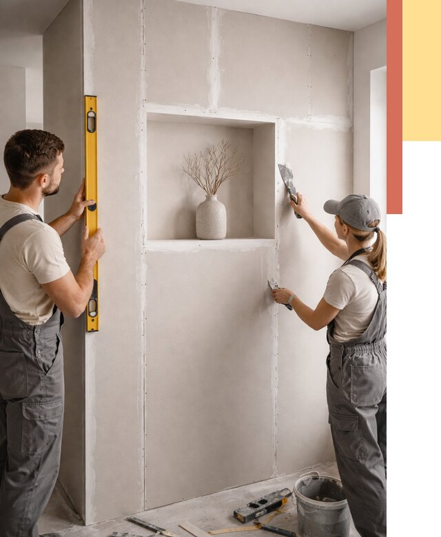 Перегородка из гипсокартона с нишей в Ногинске от 3293 руб. под ключ | ОТДЕЛОЧНИК-Нгн